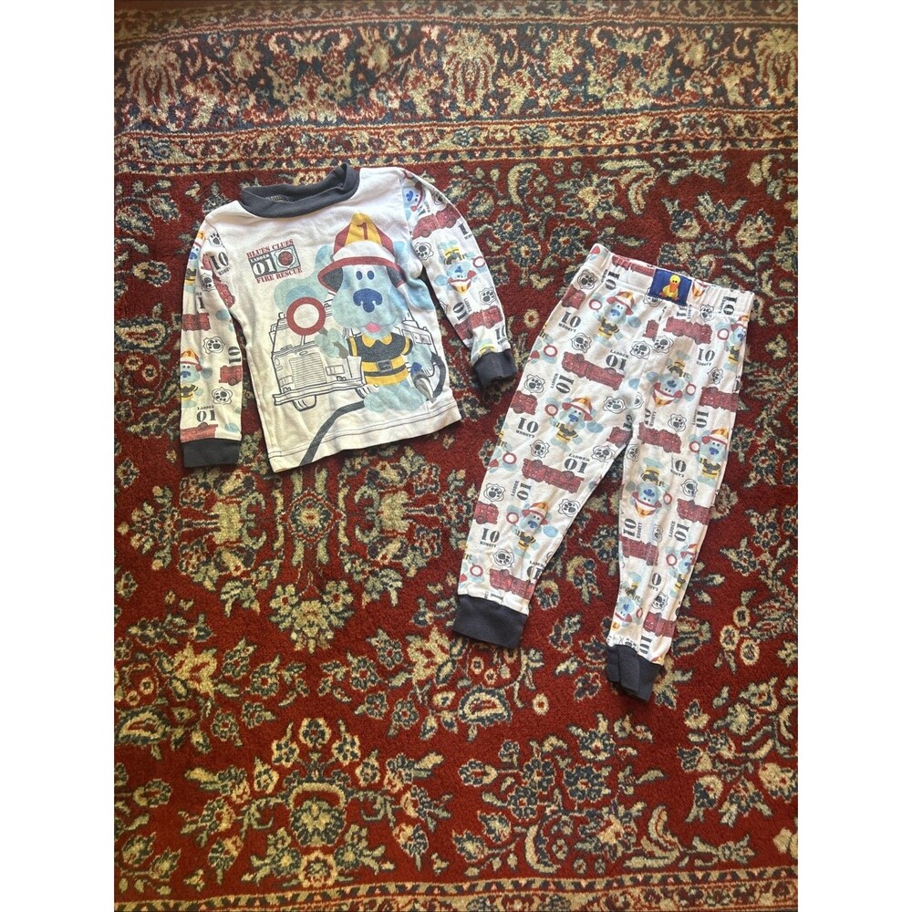 VINTAGE Y2K 2003 BLUES CLUES PAJAMAS SHIRT PANTS SET 3T